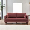 Canapés En Tissu|Canapés 2 Places|SPLIT Canapé 2 places rouge chiné - dos droit