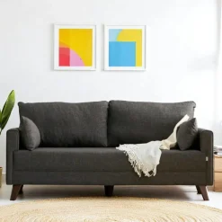 Canapés Marron|Canapés 2 Places|SPLIT Canapé 2 places taupe clair - dos droit