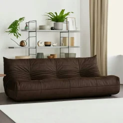 Canapés En Tissu|ARVEN Canapé 2 places velours bleu nuit plissé 145 cm