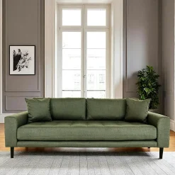 Canapés 3 Places|Canapés En Tissu|AMSTERDAM Canapé 3 places vert nature