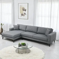 Canapés 3 Places|Canapés D'Angle|VENCE Canapé d'angle anthracite - côté gauche, style contemporain