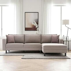 Canapés 3 Places|Canapés D'Angle|CORTONA Canapé d'angle beige - côté droit