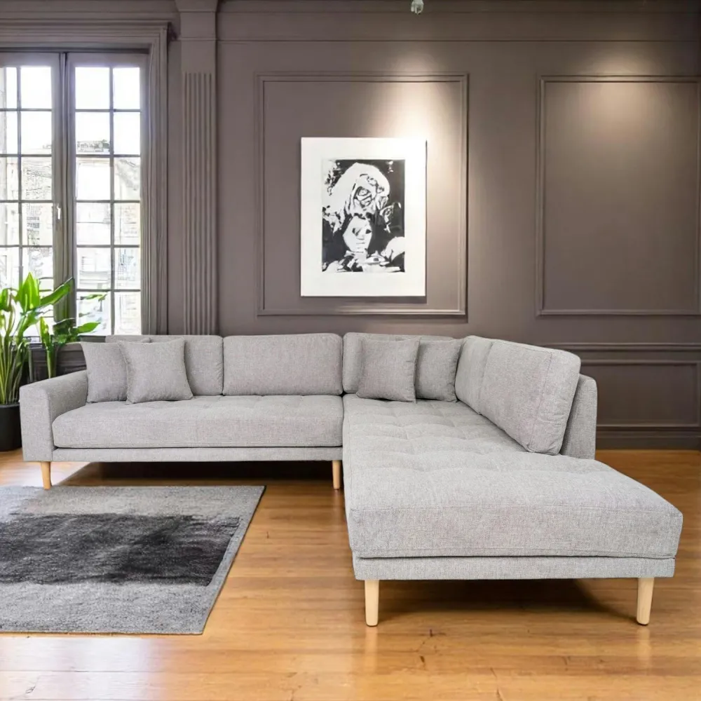 Canapés 3 Places|Canapés D'Angle|AMSTERDAM Canapé d'angle beige sable - côté droit, 290 cm