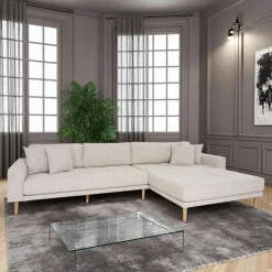 Canapés 3 Places|Canapés D'Angle|AMSTERDAM Canapé d'angle beige sable - côté droit, 290 cm