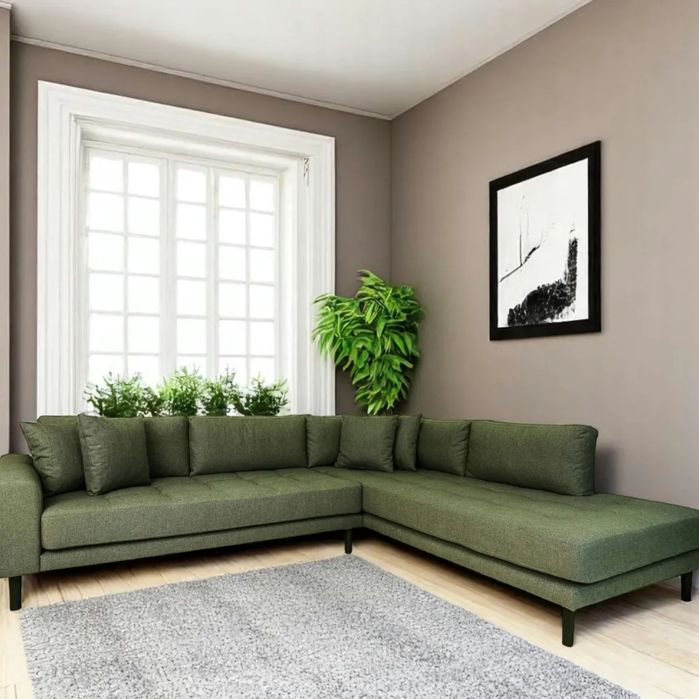 Canapés 3 Places|Canapés D'Angle|AMSTERDAM Canapé d'angle bleu nuit - côté droit, 257 cm