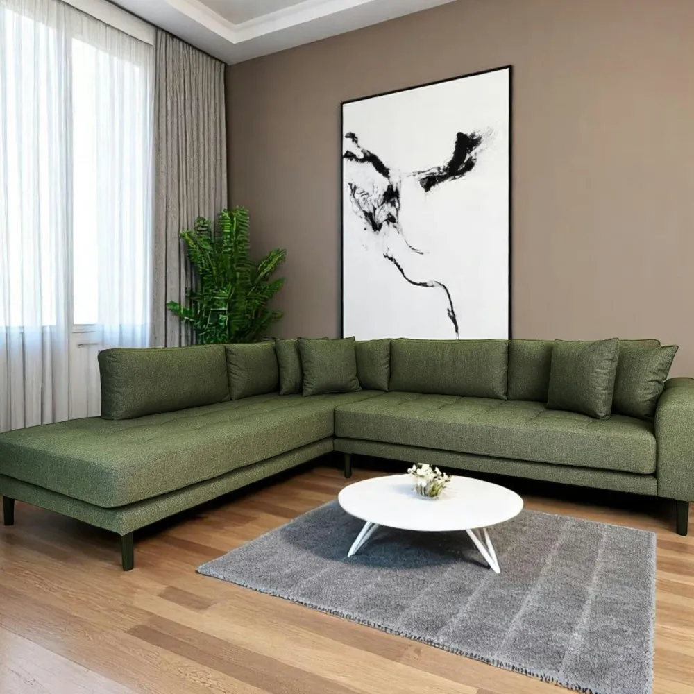 Canapés 3 Places|Canapés D'Angle|AMSTERDAM Canapé d'angle bleu nuit - côté droit, 257 cm