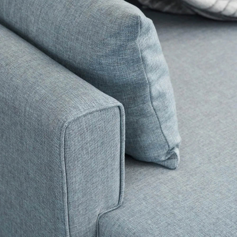 Canapés 3 Places|Canapés Convertibles|SPLIT Canapé d'angle convertible bleu gris - côté droit