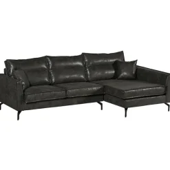 Canapés Style Industriel|Canapés D'Angle|Epika Canapé d'angle droit gris