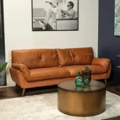 Canapés En Tissu|Canapés 3 Places|NOTTINGHAM Canapé en cuir et velours gris 3 places