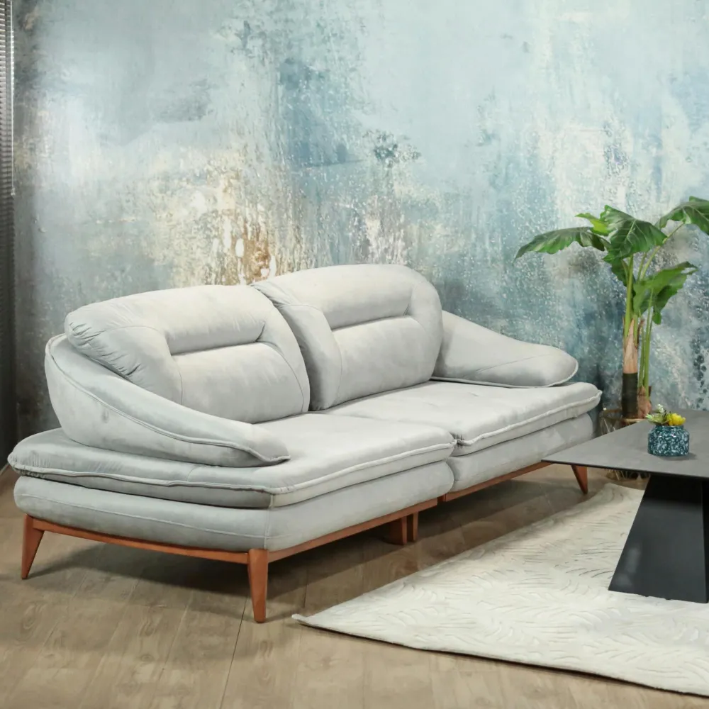 Canapés En Tissu|Canapés 3 Places|HOVE Canapé modulable 3 places blanc crème