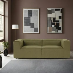 Canapés 3 Places|Canapés En Tissu|SPELLO Canapé modulable 3 places en lin - écru,