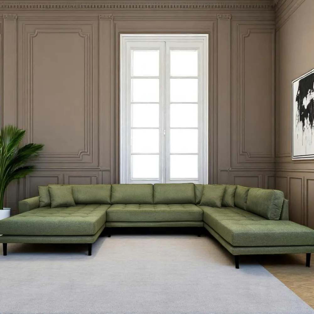 Canapés 3 Places|Canapés D'Angle|AMSTERDAM Canapé panoramique bleu nuit - côté droit