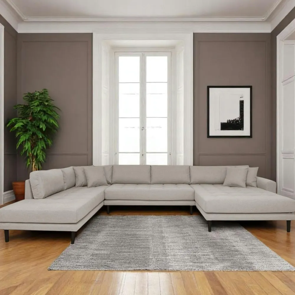 Canapés 3 Places|Canapés D'Angle|AMSTERDAM Canapé panoramique bleu nuit - côté droit