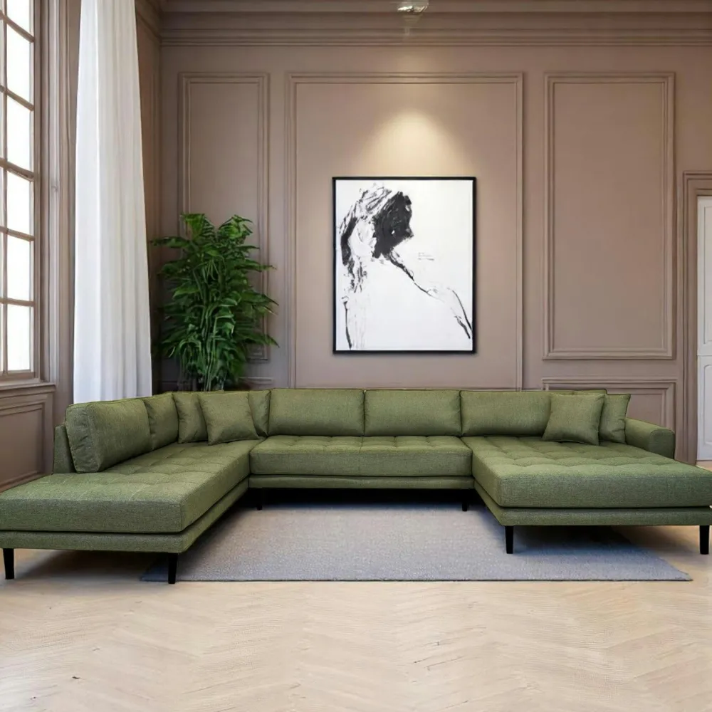 Canapés 3 Places|Canapés D'Angle|AMSTERDAM Canapé panoramique bleu nuit - côté droit