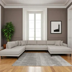 Canapés En Tissu|Canapés 3 Places|AMSTERDAM Canapé panoramique gris minéral - côté droit