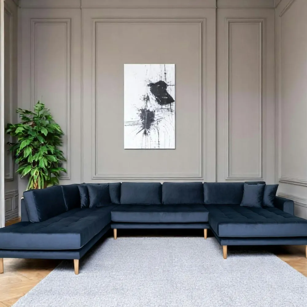 Canapés En Tissu|Canapés 3 Places|AMSTERDAM Canapé panoramique moutarde - côté droit