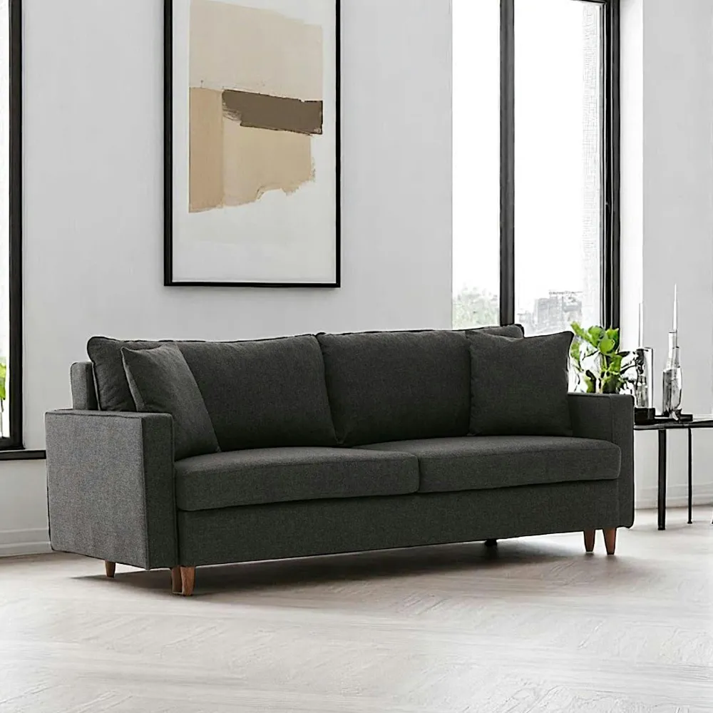 Canapés En Tissu|Canapés 3 Places|COMO Canapé-lit 3 places anthracite