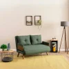 Canapés En Tissu|LOJA Canapé-lit d'appoint en tissu vert sapin, 2 places