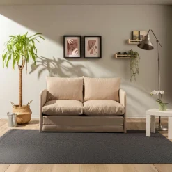 Canapés En Tissu|ORURO Canapé-lit en tissu gris, 2 personnes 140 cm
