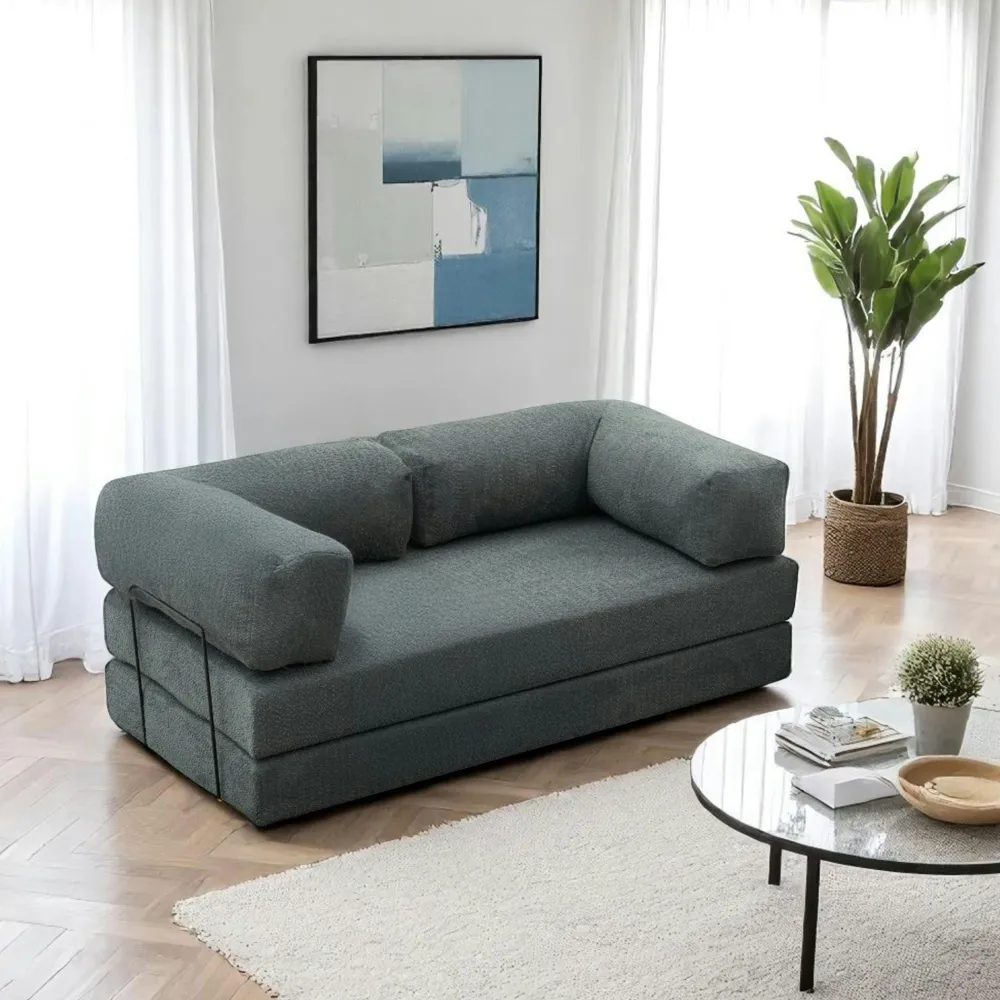 Canapés En Tissu|Canapés 2 Places|ALTEA Canapé-lit vert confort, 190 cm