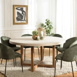 Chaises En Bois|Chaises Contemporaines|TIM Chaise bois et métal vert pale style écolier (lot de 2)