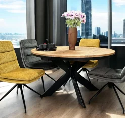 Meubles De Cuisine·Chaises|Chaises Capitonnées|LIGURIE Chaise contemporaine pivotante anthracite (lot de 2)