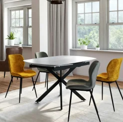 Meubles De Cuisine·Chaises|Chaises Capitonnées|LIGURIE Chaise contemporaine pivotante grise (lot de 2)