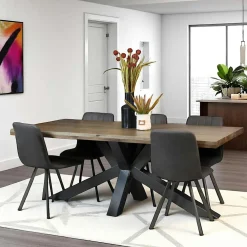 Meubles De Cuisine·Chaises|Chaises Capitonnées|IENA Chaise cosy en tissu noir (lot de 2)