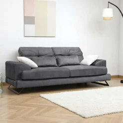 Univers Déco·Design Contemporain|Melbourne Chaise de bar confortable en velours gris avec fonction pivotante (lot de 2)