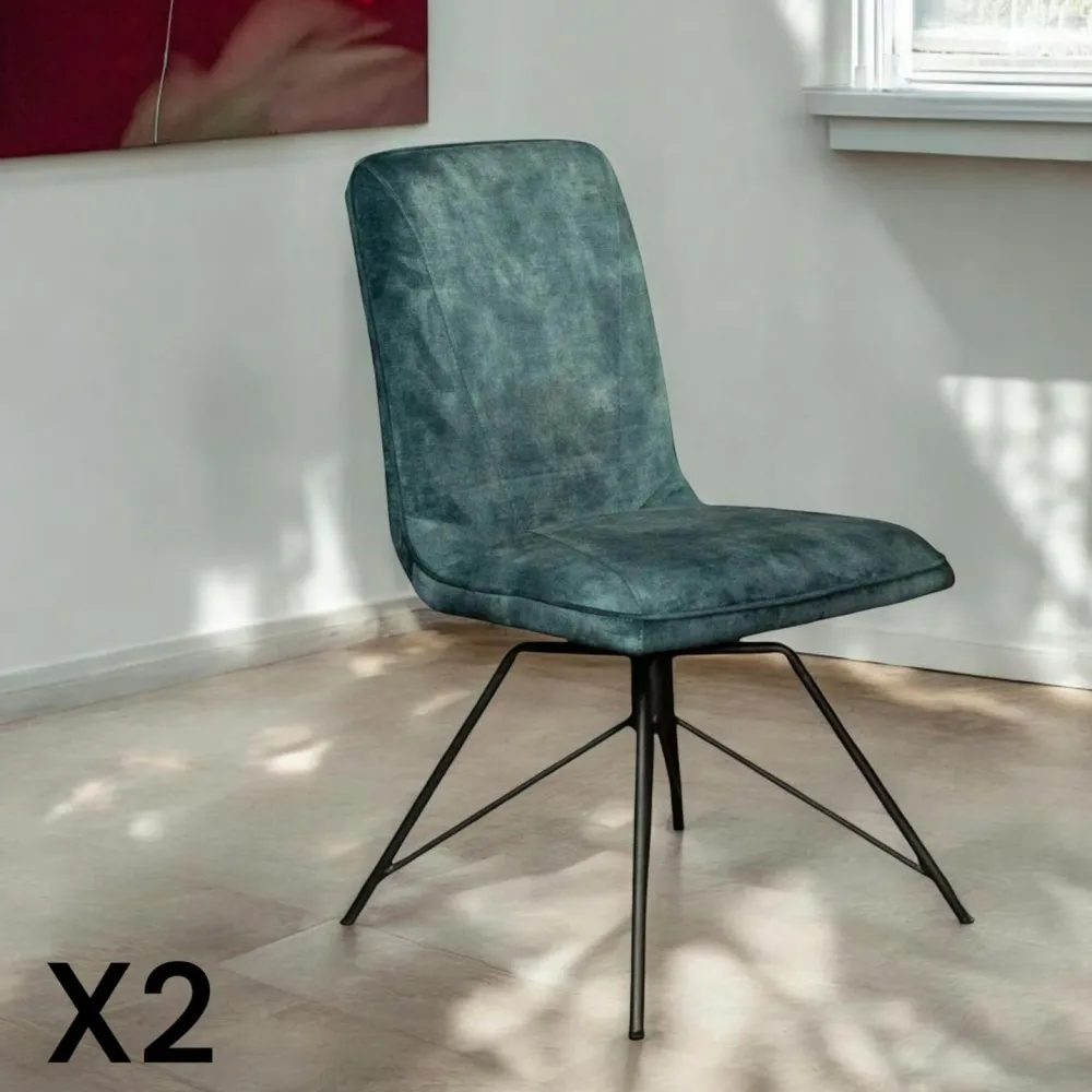 Tabourets De Bar En Velours|OKA Chaise de bar en velours gris à double coussinage (lot de 2)