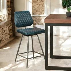 Univers Déco·Maison De Campagne|SALERNE Chaise de bar industrielle marron