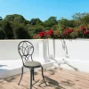 Chaises De Jardin| Chaise de jardin bistrot gris foncé