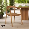 Chaises De Jardin|Chaises En Teck|MENDOZA Chaise de jardin design en teck (lot de 2)
