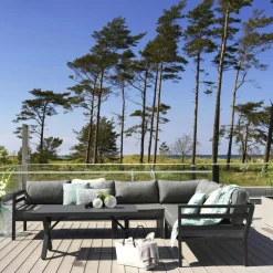 Chaises De Jardin|Meubles En Aluminium Brafab|STOCKHOLM Chaise de jardin en aluminium gris sable (lot de 2)