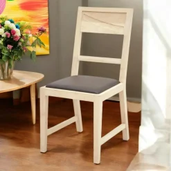 Chaises En Bois|Chaises Capitonnées|Niagara Chaise de repas Hévéa assise mousse 42x50x90cm