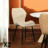 Meubles De Cuisine·Chaises|Chaises Contemporaines| Chaise de salle à manger beige crème (lot de 2) HAWAI