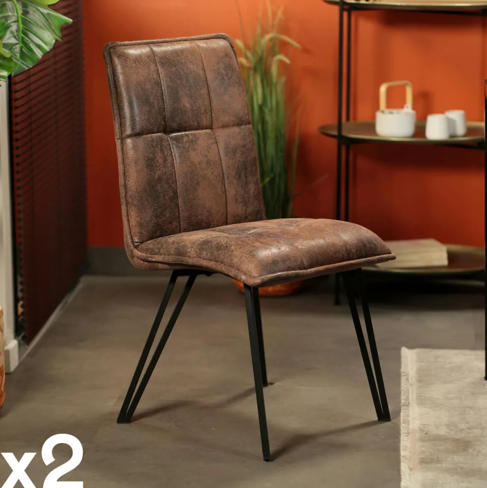 Meubles De Cuisine·Chaises|Chaises Velours|MALMOE Chaise de salle à manger gris anthracite avec pieds épingle (lot de 2)