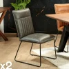 Meubles De Cuisine·Chaises|Chaises Capitonnées|OKA Chaise de salle à manger gris used (lot de 2)