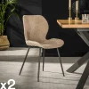 Chaises Bouclettes|Chaises Contemporaines|Melbourne Chaise en bouclette beige (lot de 2)