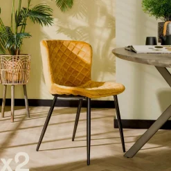 Chaises Bouclettes|Chaises Contemporaines|Melbourne Chaise en bouclette beige (lot de 2)