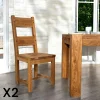 Meubles De Cuisine·Chaises|Chaises Scandinaves|Fjord Chaise en chêne massif (lot de 2)