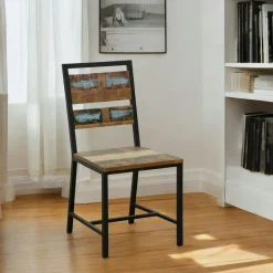 Chaises En Bois|Chaises Industrielles|Loft / Loft Colors Chaise en Hévéa recyclé coloré et métal 45x51x90cm LOFT COLORS