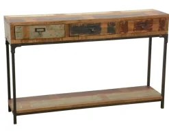 Chaises En Bois|Chaises Industrielles|Loft / Loft Colors Chaise en Hévéa recyclé coloré et métal 45x51x90cm LOFT COLORS