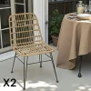 Meubles De Cuisine·Chaises|Chaises Contemporaines|GRENADE Chaise en rotin synthétique (lot de 2)