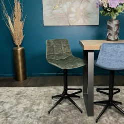 Chaises Scandinaves|Chaises Capitonnées|MALMOE Chaise en velours gris (lot de 2)