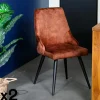 Chaises Scandinaves|Chaises Capitonnées|MALMOE Chaise en velours havane (lot de 2)