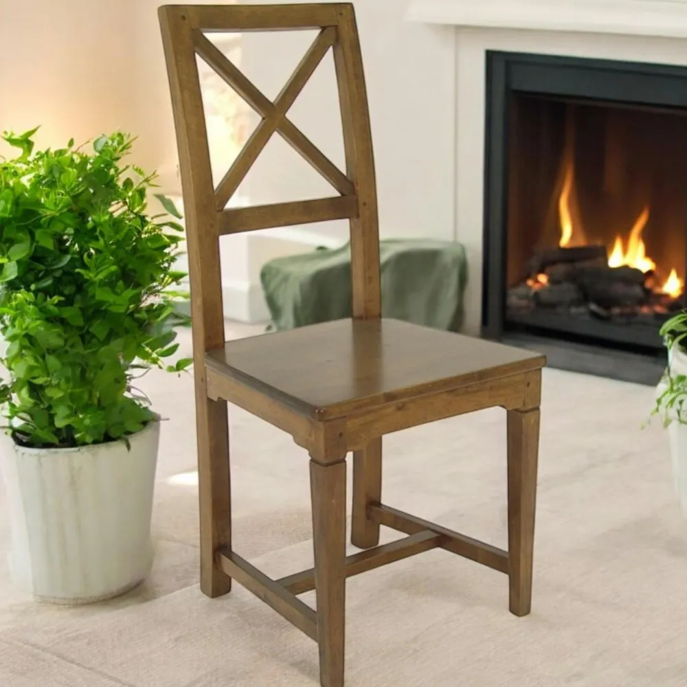 Chaises En Bois|Meubles De Cuisine·Chaises|Maori Chaise Hévéa 45x49x100cm TRADITION