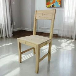 Chaises En Bois|Chaises Contemporaines|Tessa Chaise Hévéa 45x46x90cm