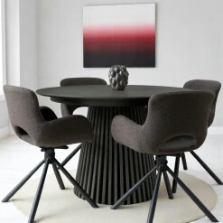 Chaises Contemporaines|Meubles De Cuisine·Chaises|AMSTERDAM Chaise pivotante blanc sable avec couture (lot de 2)