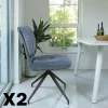 Chaises Contemporaines|Meubles De Cuisine·Chaises|LIGURIE Chaise pivotante bleue dossier double (lot de 2)